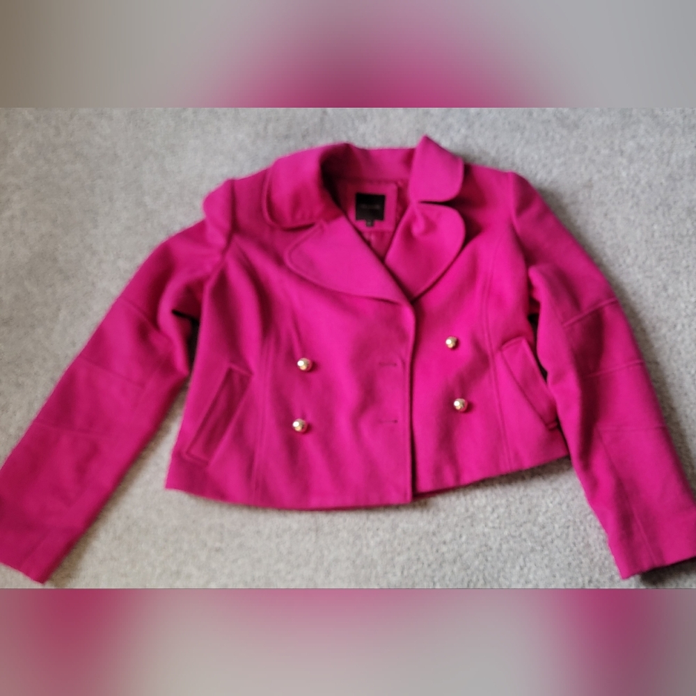 The Limited medium wool blend pink coat